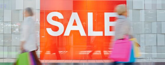 Sale in shopping center