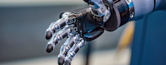 Futuristic Robotic Hand for a handshake