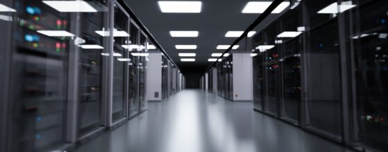 Server room, modern data center.