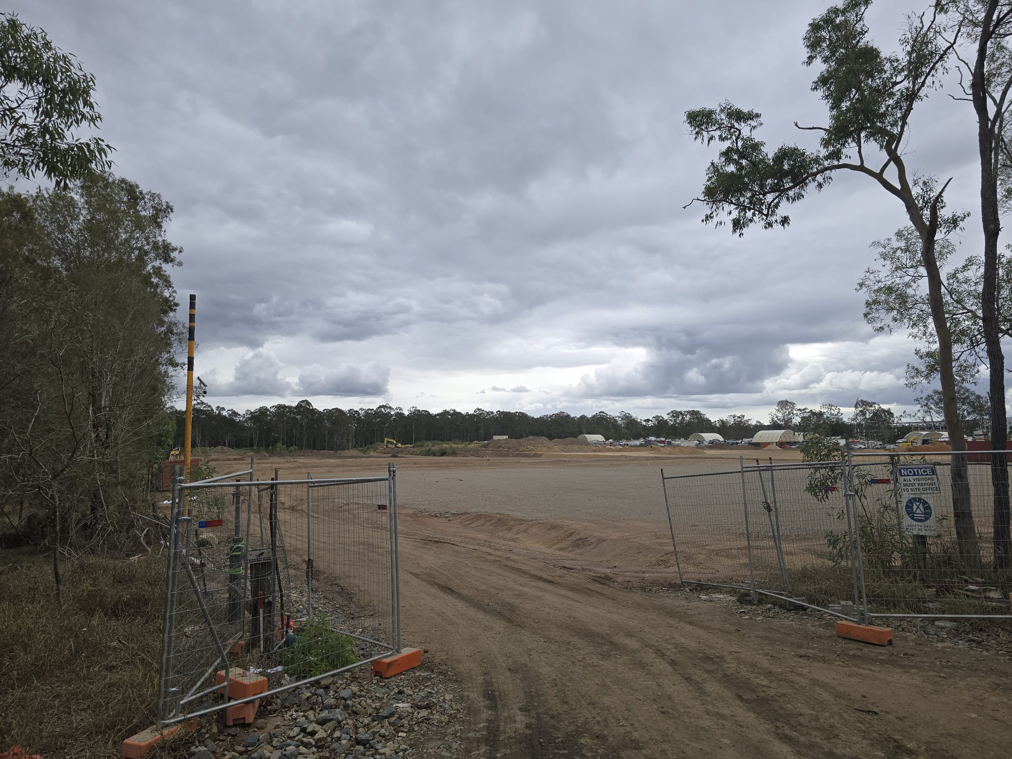 Earthworks progressing on the North Maclean Distribution and Factory Outlet Centre lots (DEV2024/1558), October 2026